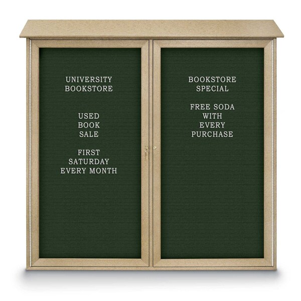 Indoor Enclosed Combo Board, 48"x36", Satin Frame/Blue & Surf